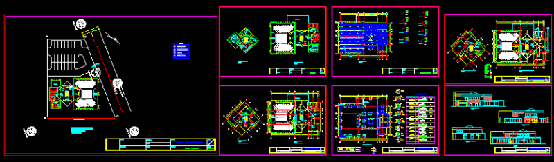 Convention Center DWG Section for AutoCAD