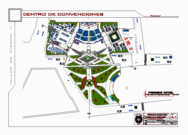 Convention Center Tacna DWG Block for AutoCAD