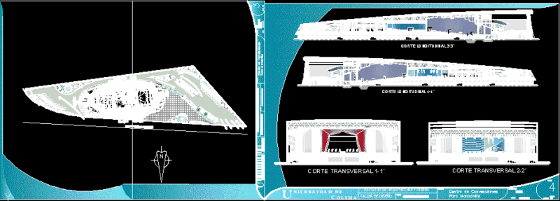 Conventions Center Manzanillo DWG Section for AutoCAD