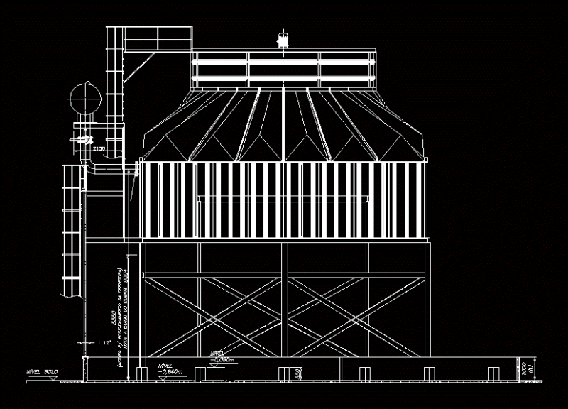 Cooling Tower DWG Block for AutoCAD