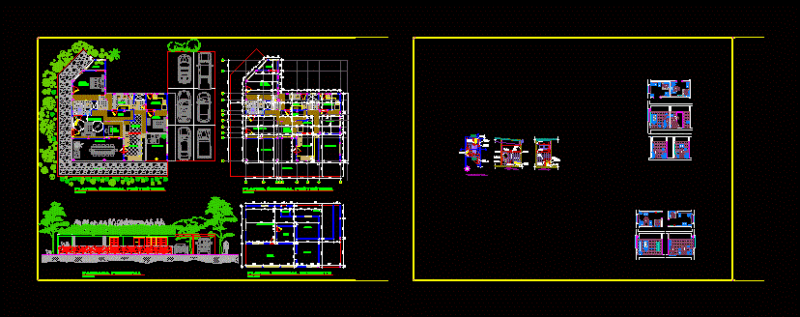 Country Hotel DWG Block for AutoCAD