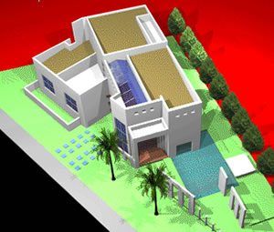 Country House 3D DWG Model for AutoCAD