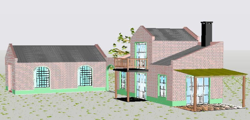 Country House 3D DWG Model for AutoCAD