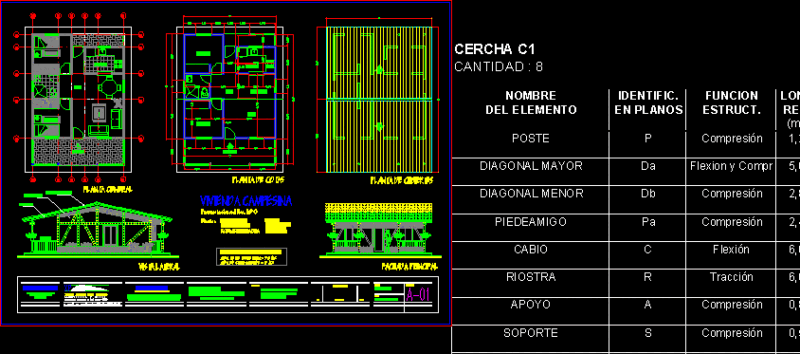 Single Storey Country House 2D DWG Full Project For AutoCAD