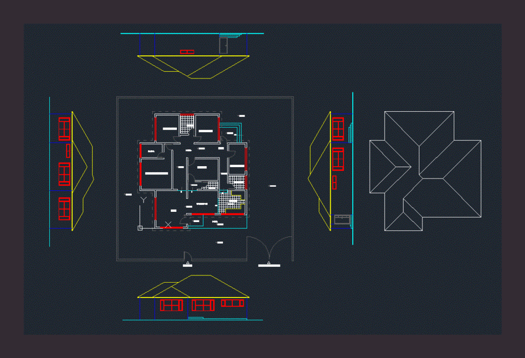 Country House DWG Block for AutoCAD