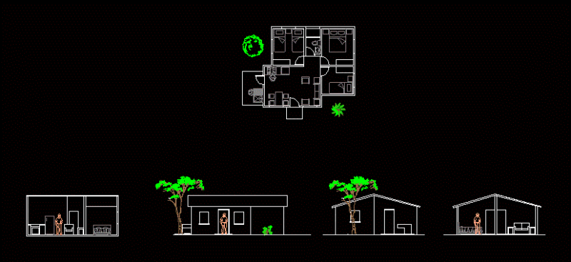 Country House DWG Block for AutoCAD
