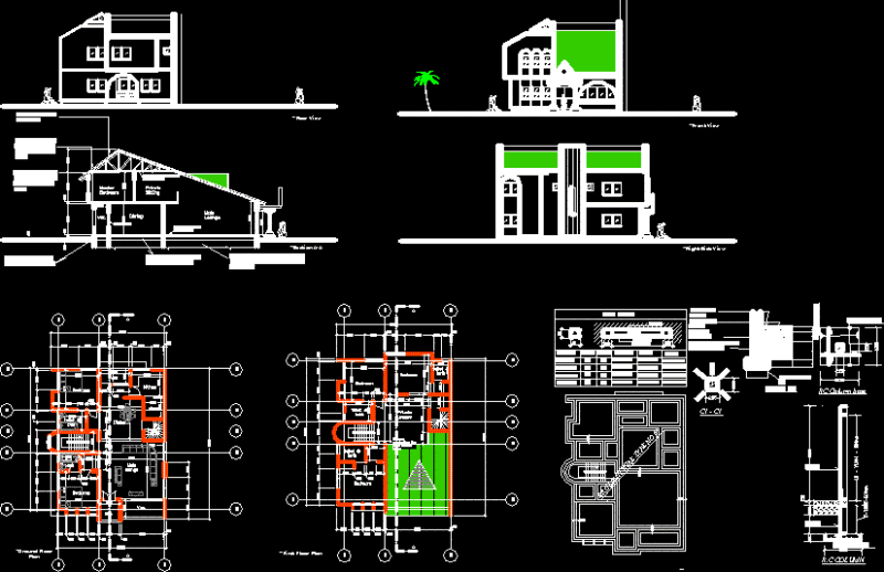 Country House DWG Block for AutoCAD