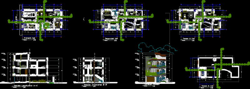 Country House DWG Block for AutoCAD