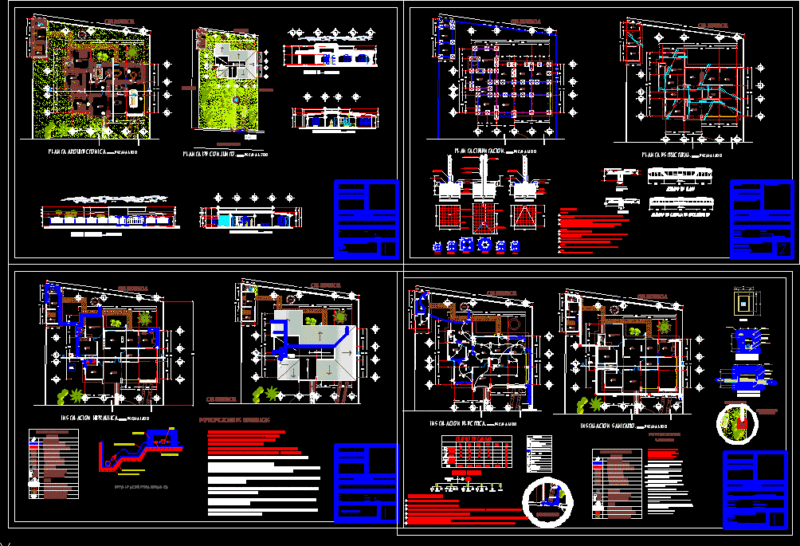 Country House DWG Block for AutoCAD