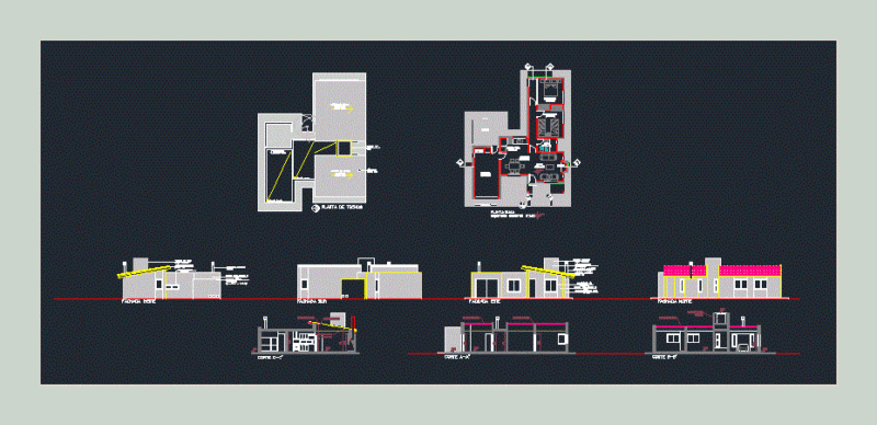Country House 2D DWG Plan for AutoCAD