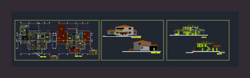 Country House DWG Section for AutoCAD
