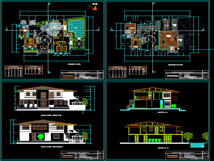 Country House 2D DWG Design Section for AutoCAD â€