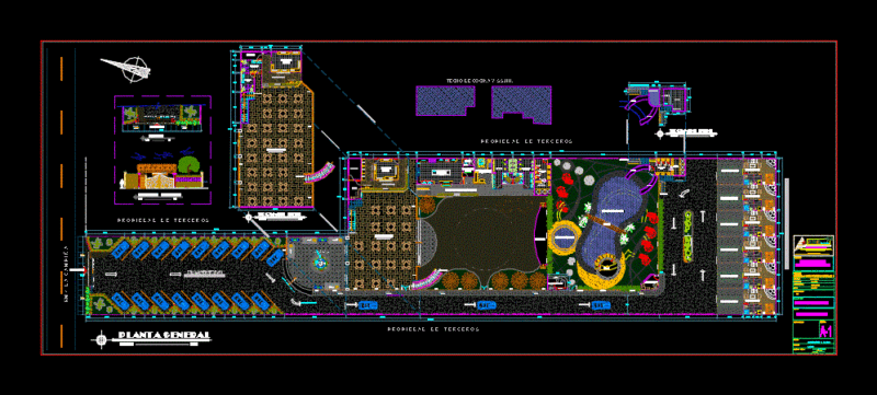 Country Recreation In A Rural Area With Pool 2D DWG Design Elevation for AutoCAD