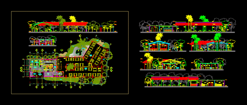 Country Restaurant DWG Block for AutoCAD