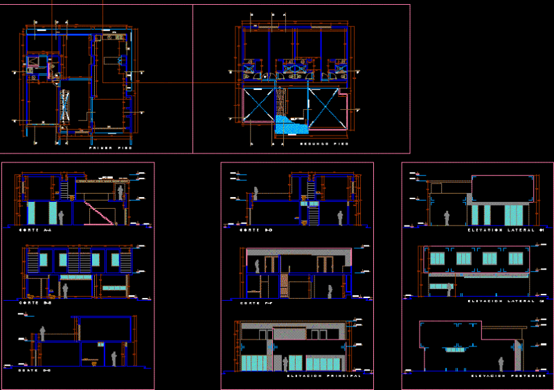 Country Temporary Housing DWG Block for AutoCAD