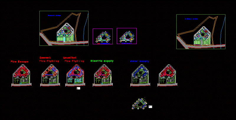 Court Design DWG Plan for AutoCAD