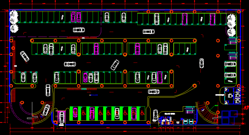 Covered Parking DWG Block for AutoCAD