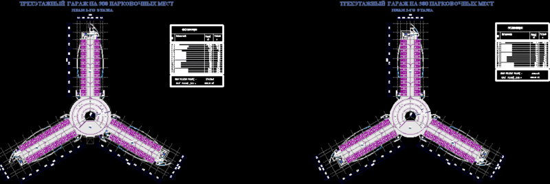 Coverede Parking Concept DWG Block for AutoCAD