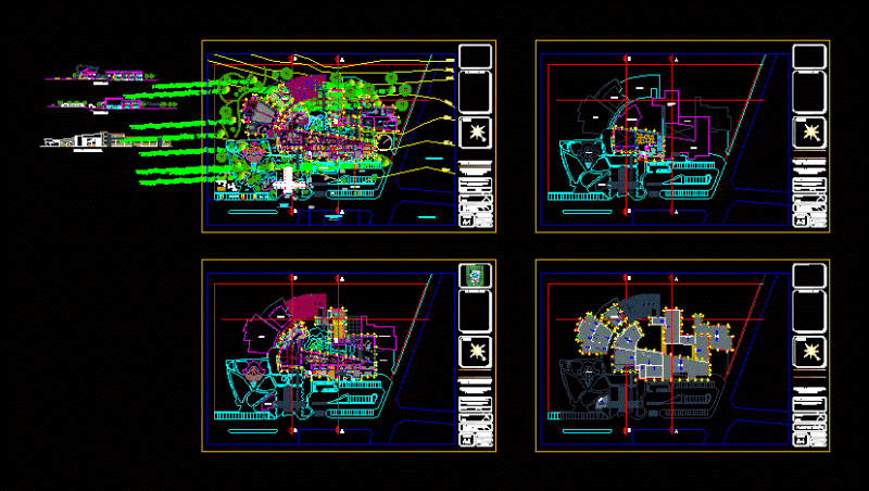 Craft Center DWG Block for AutoCAD