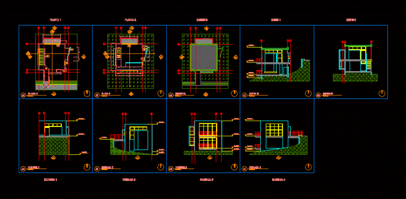 Cube House DWG Block for AutoCAD