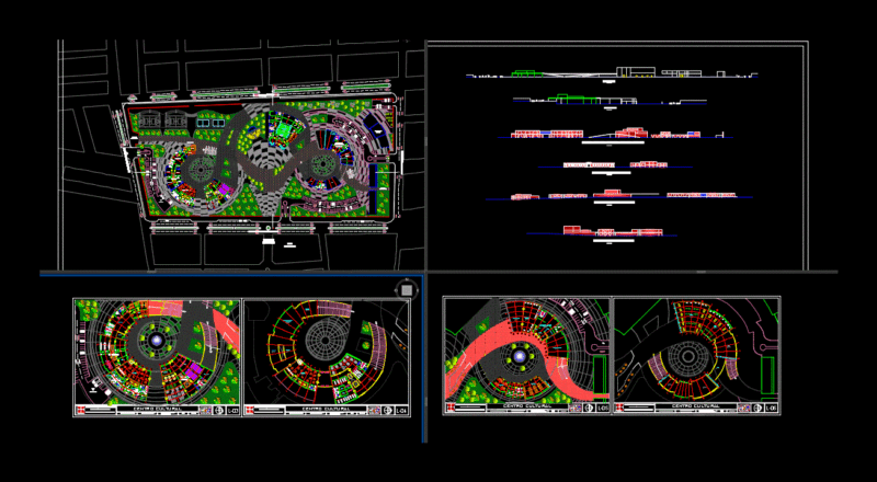 Cultural And Recreational Center DWG Plan for AutoCAD