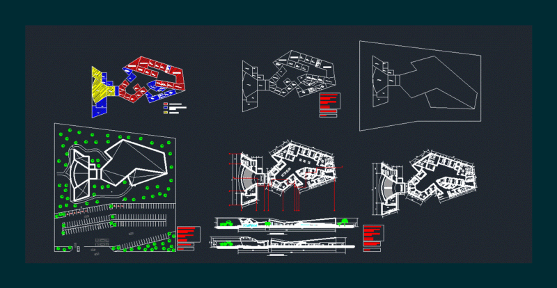 Cultural Building DWG Block for AutoCAD