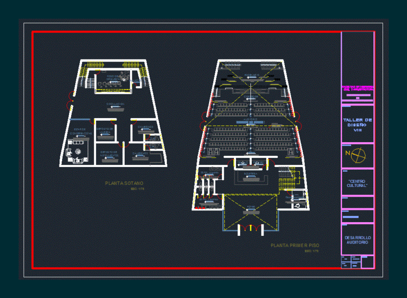 Cultural Center – Auditorium DWG Block for AutoCAD