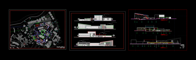 Cultural Center Community DWG Block for AutoCAD