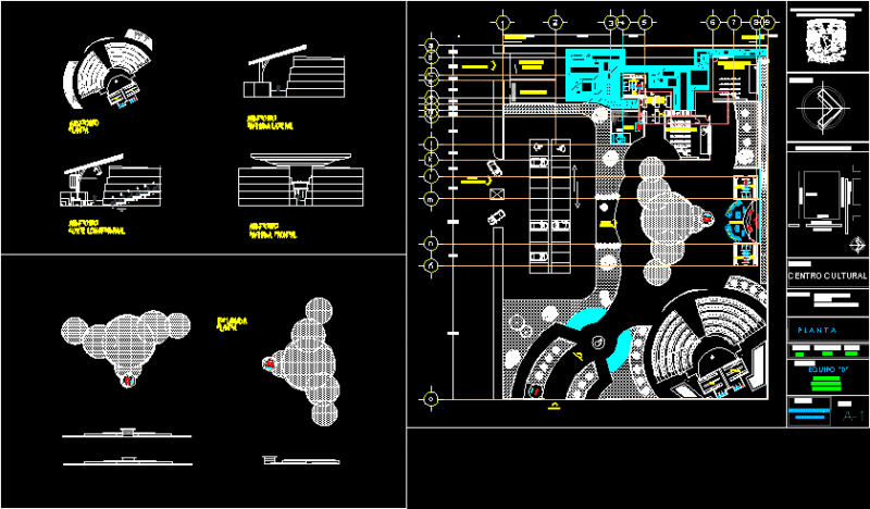 Cultural Center DWG Block for AutoCAD