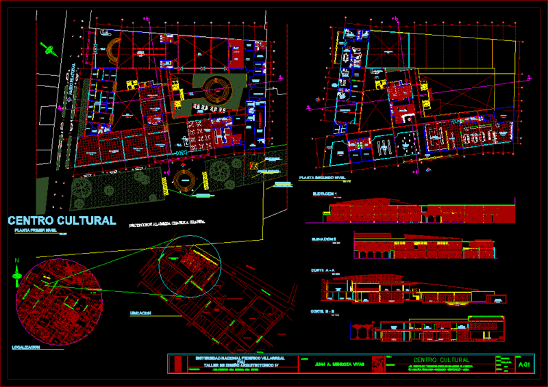 Cultural Center DWG Block for AutoCAD