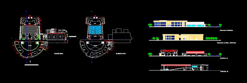 Cultural Center DWG Block for AutoCAD