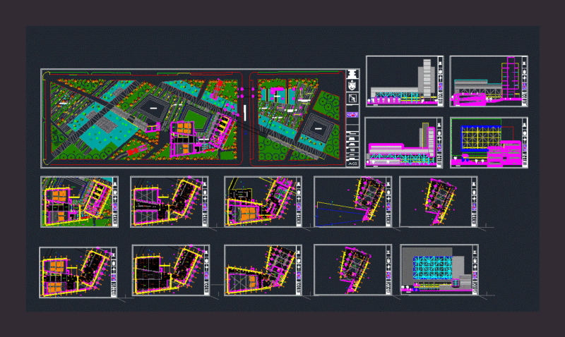 Cultural Center DWG Block for AutoCAD