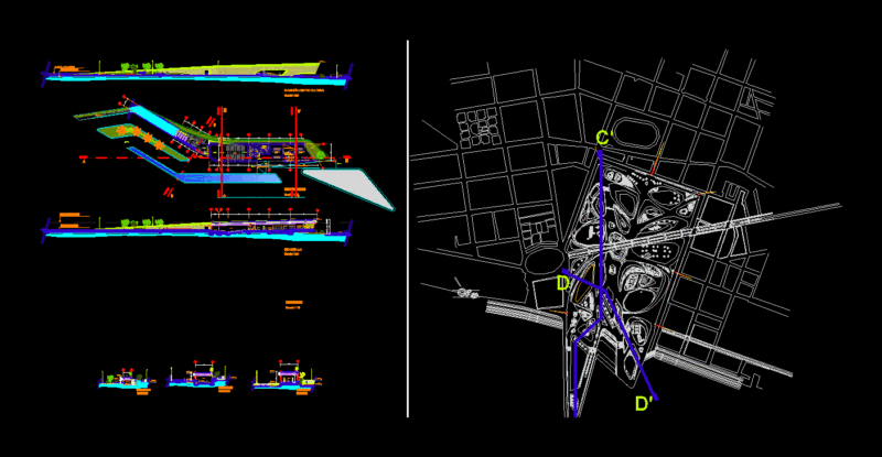 Cultural Center DWG Block for AutoCAD