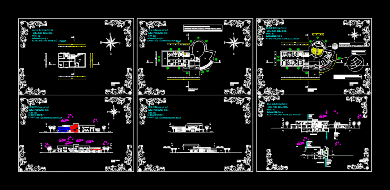 Cultural Center DWG Block for AutoCAD