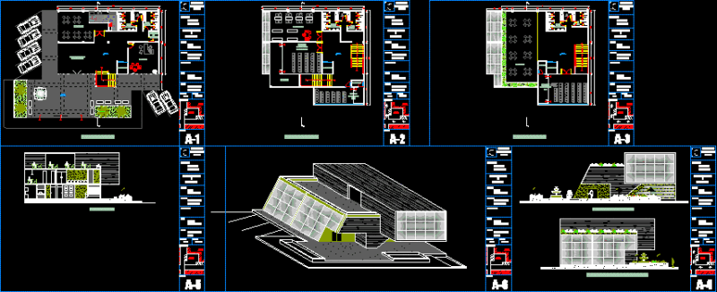 Cultural Center DWG Block for AutoCAD