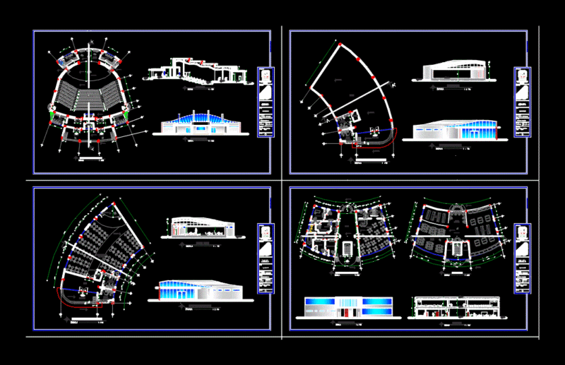 Cultural Center DWG Block for AutoCAD