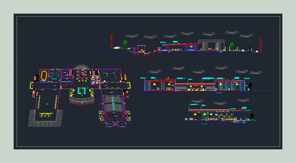 Cultural Center DWG Block for AutoCAD