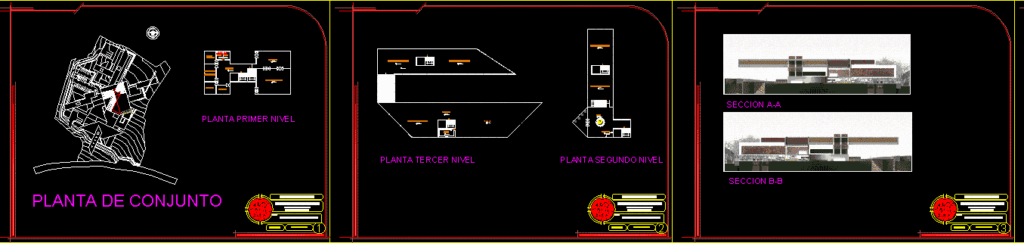 Cultural Center DWG Block for AutoCAD