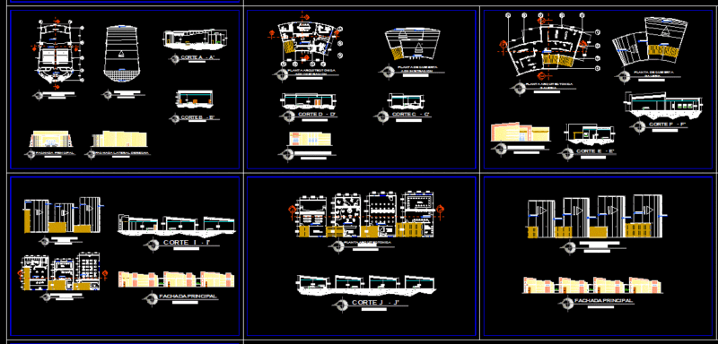 Cultural Center DWG Block for AutoCAD