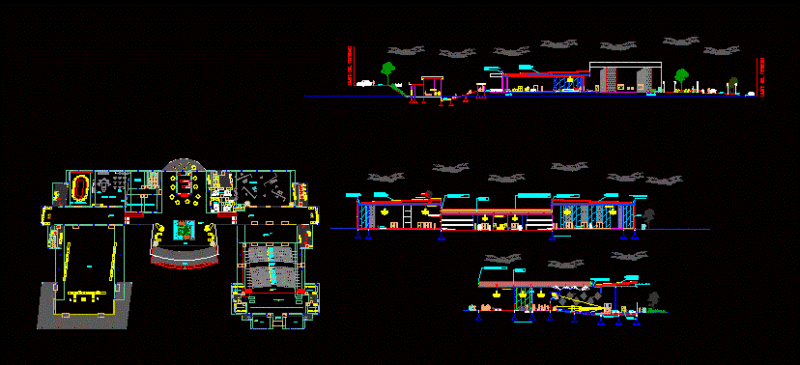Cultural Center DWG Block for AutoCAD