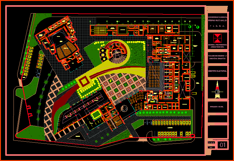 Cultural Center DWG Block for AutoCAD • Designs CAD