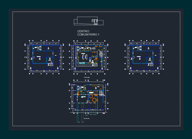 Cultural Center DWG Plan for AutoCAD