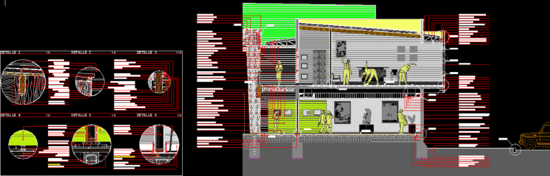 Cultural Center DWG Section for AutoCAD