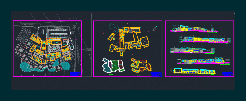 Cultural Center DWG Section for AutoCAD