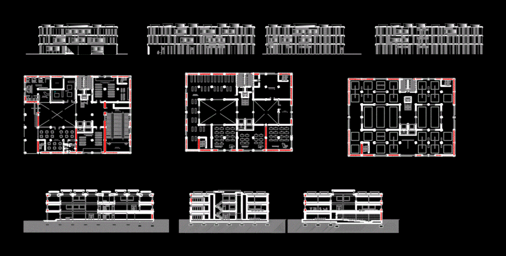 Cultural Center DWG Section for AutoCAD