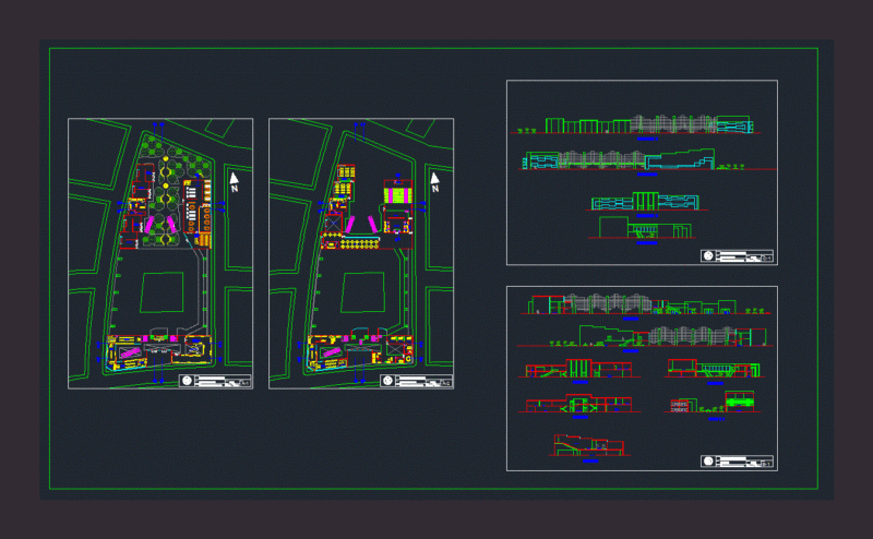 Cultural Center DWG Section for AutoCAD