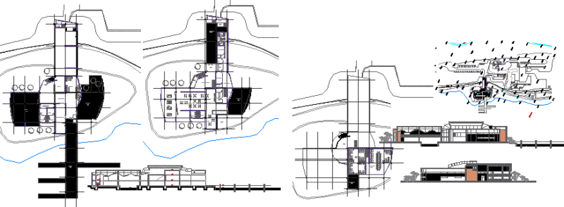 Cultural Centers DWG Section for AutoCAD