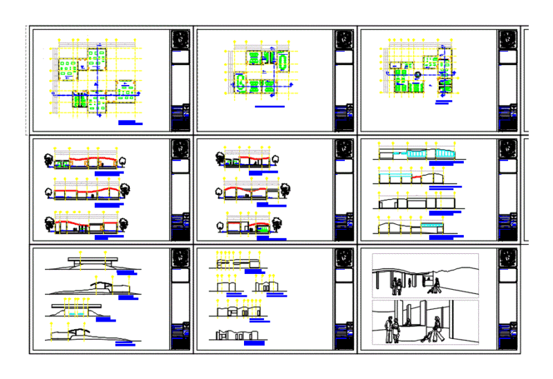 Cultural Complex Plans Arquitectonidos DWG Plan for AutoCAD