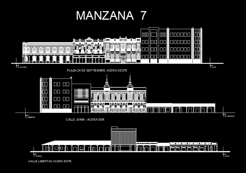 Cultural Heritage Facade Of Santa Cruz De La Sierra DWG Block for AutoCAD