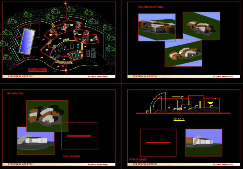 Curve House DWG Full Project for AutoCAD